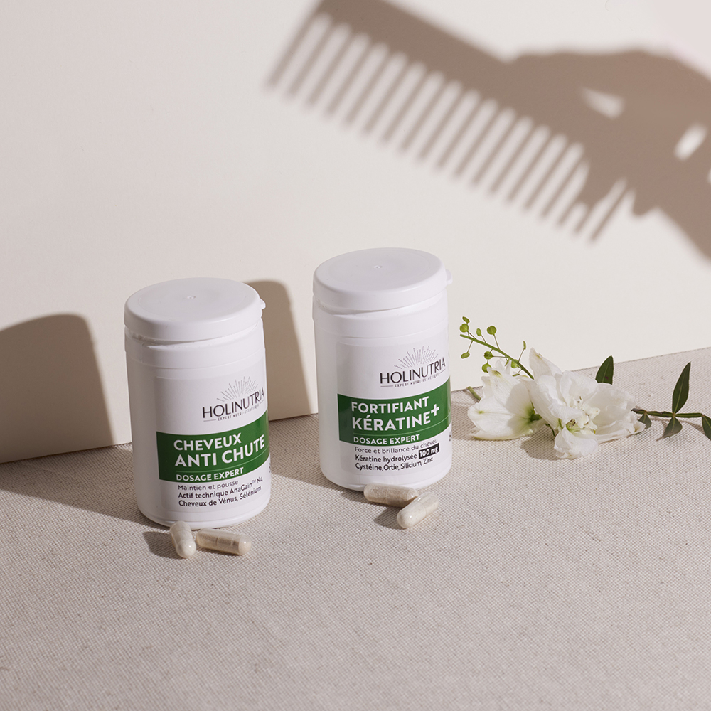 soin cheveux : complément alimentaire anti-chute de cheveux Holinutria