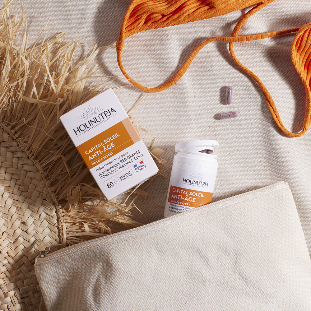 gélule préparation soleil peau sensible : soin Capital Soleil anti-âge Holinutria