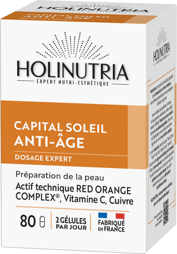 gélule préparation soleil peau sensible : soin Capital Soleil anti-âge Holinutria